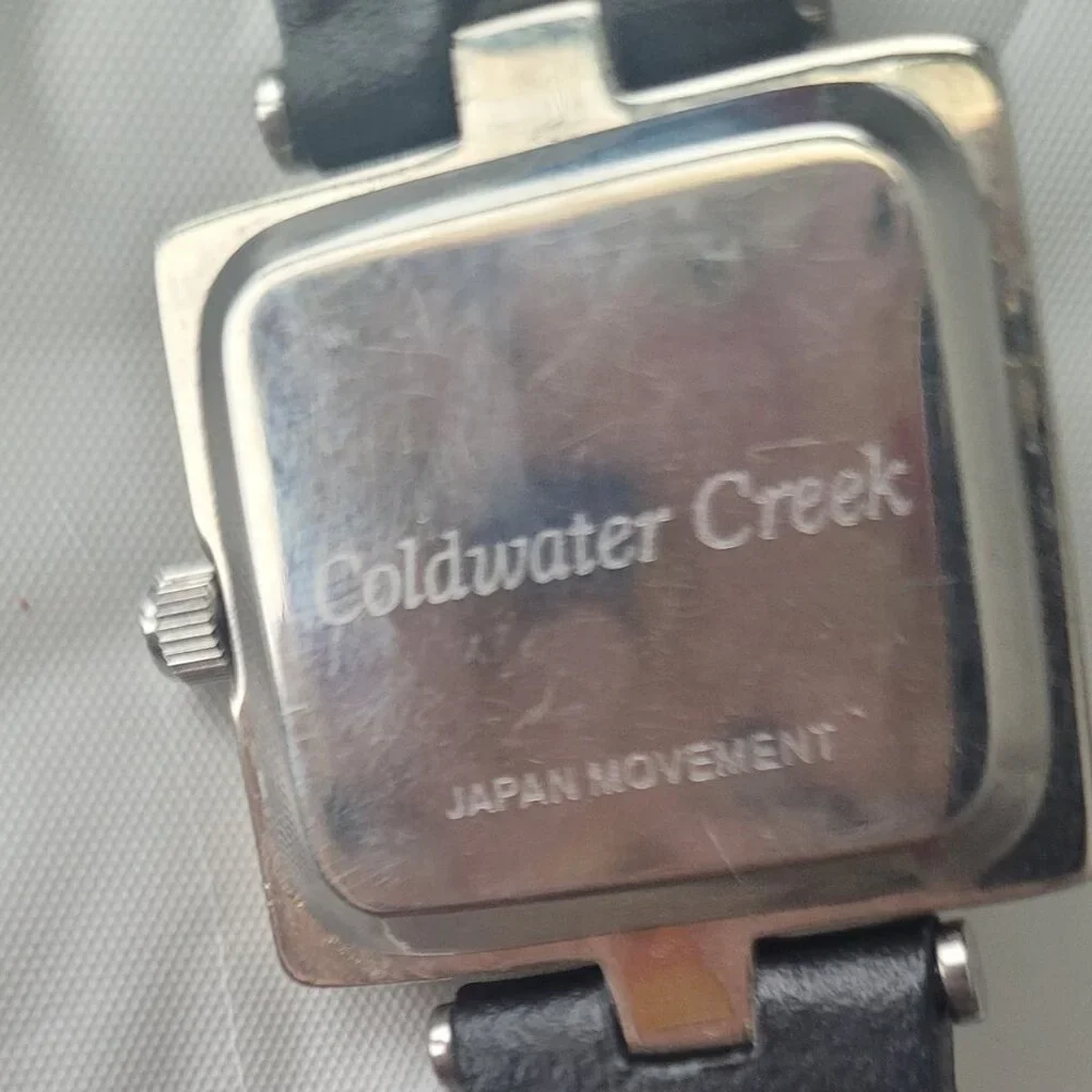 Watch Leather Wrap Band Black & Purple Coldwater Creek Ladies